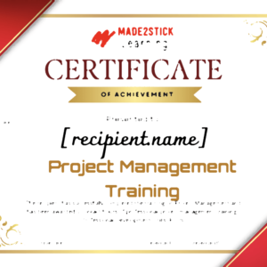 Project Management Course Completion Certificate